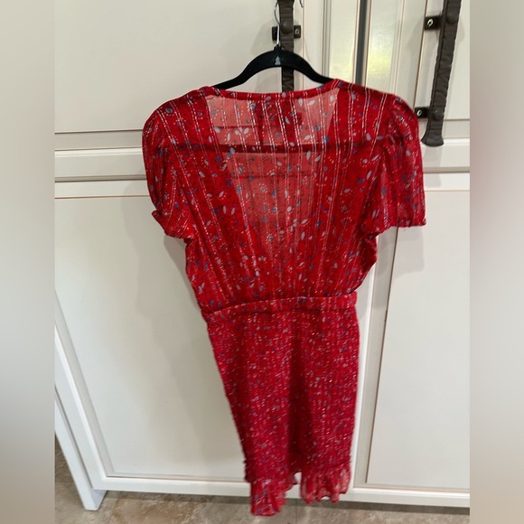 FREE PEOPLE Baby Love Smocked Bodycon in Red Combo (17) - Picture 5 of 7